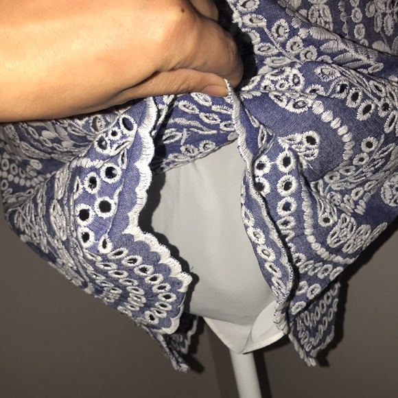 Alice + Olivia eyelet chambray dress 10 NWT new - Picture 9 of 13